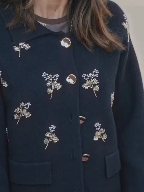 BEADED SWEATER CARDIGAN